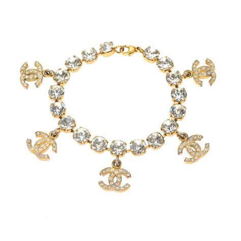 new chanel flower rhinestone bangle